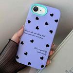 For iPhone 7 / 8 / SE 2022 Love Hearts PC Hybrid TPU Phone Case(Purple)