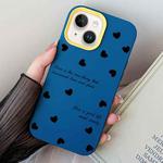 For iPhone 13 mini Love Hearts PC Hybrid TPU Phone Case(Royal Blue)