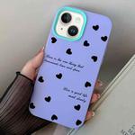 For iPhone 13 mini Love Hearts PC Hybrid TPU Phone Case(Purple)