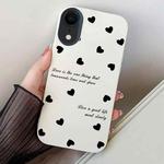 For iPhone XR Love Hearts PC Hybrid TPU Phone Case(White)