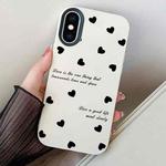 For iPhone XS Max Love Hearts PC Hybrid TPU Phone Case(White)