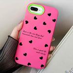 For iPhone 7 Plus / 8 Plus Love Hearts PC Hybrid TPU Phone Case(Rose Red)