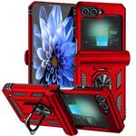 For Samsung Galaxy Z Flip6 5G Holder Phone Case(Red)