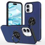 For iPhone 16 Magnetic Ring Holder Phone Case(Navy Blue)