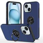 For iPhone 15 Plus Magnetic Ring Holder Phone Case(Navy Blue)