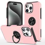 For iPhone 15 Pro Magnetic Ring Holder Phone Case(Rose Gold)
