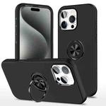 For iPhone 15 Pro Max Magnetic Ring Holder Phone Case(Black)