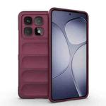 For Redmi K70 Ultra Global Magic Shield TPU + Flannel Phone Case(Wine Red)