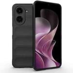 For Redmi A5 4G 171.7mm / Xiaomi Poco C71 Magic Shield TPU + Flannel Phone Case(Black)