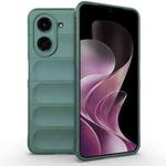 For Redmi A5 4G 171.7mm / Xiaomi Poco C71 Magic Shield TPU + Flannel Phone Case(Dark Green)