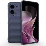 For Redmi A5 4G 171.7mm / Xiaomi Poco C71 Magic Shield TPU + Flannel Phone Case(Dark Blue)