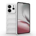 For Redmi Note 14 4G 164.84mm EU Magic Shield TPU + Flannel Phone Case(White)