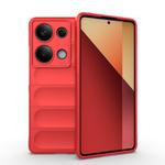 For Redmi Note 14S 4G Global Magic Shield TPU + Flannel Phone Case(Red)