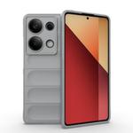 For Redmi Note 14S 4G Global Magic Shield TPU + Flannel Phone Case(Grey)