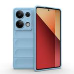 For Redmi Note 14S 4G Global Magic Shield TPU + Flannel Phone Case(Light Blue)