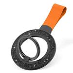 Glitter Magnetic Ring Buckle Holder(Black + Orange)
