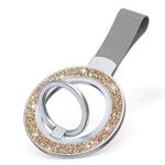 Glitter Magnetic Ring Buckle Holder(Pink Gold + Grey)