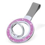 Glitter Magnetic Ring Buckle Holder(Pink Rose + Grey)