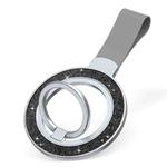 Glitter Magnetic Ring Buckle Holder(Pink Silver Black + Grey)