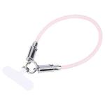 USB-C / Type-C to Type-C Data Cable Phone Anti-lost Short Lanyard, Length: 30cm(Pink Braid)