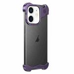For iPhone 12 Aromatherapy Alloy Frameless Phone Case(Purple)