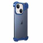 For iPhone 13 Aromatherapy Alloy Frameless Phone Case(Blue)