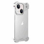 For iPhone 14 Aromatherapy Alloy Frameless Phone Case(Silver)