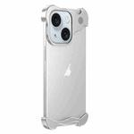 For iPhone 15 Aromatherapy Alloy Frameless Phone Case(Silver)