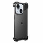 For iPhone 15 Plus Aromatherapy Alloy Frameless Phone Case(Black)