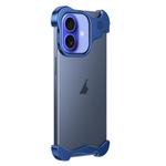 For iPhone 16 Aromatherapy Alloy Frameless Phone Case(Blue)