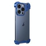 For iPhone 16 Pro Aromatherapy Alloy Frameless Phone Case(Blue)