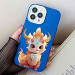 For iPhone 15 Pro Loong Baby PC Hybrid TPU Phone Case(Blue)
