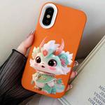 For iPhone X / XS Loong Baby PC Hybrid TPU Phone Case(Orange)