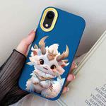 For iPhone XR Loong Baby PC Hybrid TPU Phone Case(Royal Blue)