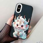 For iPhone XS Max Loong Baby PC Hybrid TPU Phone Case(Black)