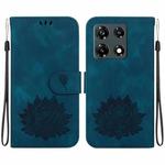 For Infinix Note 30 Pro Lotus Embossed Leather Phone Case(Dark Blue)