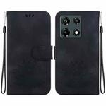 For Infinix Note 30 Pro Lotus Embossed Leather Phone Case(Black)