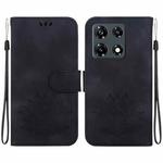 For Infinix Note 30 VIP Lotus Embossed Leather Phone Case(Black)