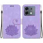 For Infinix Zero 30 5G Lotus Embossed Leather Phone Case(Purple)