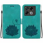 For Infinix GT 20 Pro Lotus Embossed Leather Phone Case(Green)