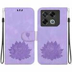 For Infinix GT 20 Pro Lotus Embossed Leather Phone Case(Purple)