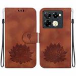 For Infinix Note 40 Pro 4G / 5G Lotus Embossed Leather Phone Case(Brown)