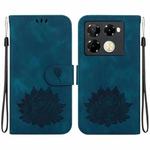 For Infinix Note 40 Pro+ Lotus Embossed Leather Phone Case(Dark Blue)