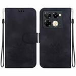 For Infinix Note 40 Pro+ Lotus Embossed Leather Phone Case(Black)