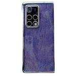 For Huawei Mate X2 PC Side Buckle+Ripples Glitter Paper Full Coverage Phone Case(Purple)