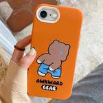 For iPhone 7 / 8 / SE 2022 Awkward Bear PC Hybrid TPU Phone Case(Orange)