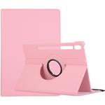 For Samsung Galaxy Tab S7 T870 2020 / Tab S8 Litchi Texture Horizontal Flip 360 Degrees Rotation Leather Case with Holder(Pink)