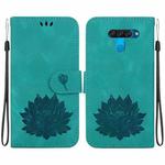 For LG K50 / Q60 Lotus Embossed Leather Phone Case(Green)