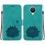 For Nokia G10 / G20 Lotus Embossed Leather Phone Case(Green)