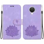 For Nokia G10 / G20 Lotus Embossed Leather Phone Case(Purple)